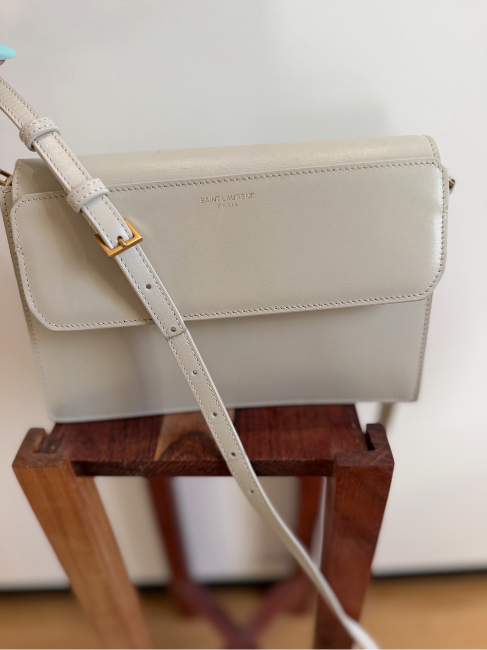 Saint Laurent 2019 Catherine White Leather Shoulder Bag YSL